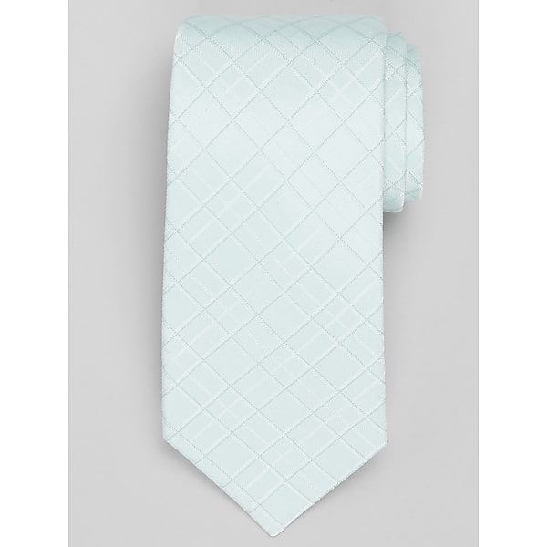 Calvin Klein Mens Larson Plaid Tie Green - Size: One Size