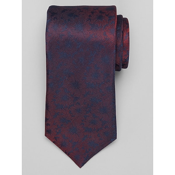 Awearness Kenneth Cole Men's Fireworks Tie Burgundy - Size: One Size