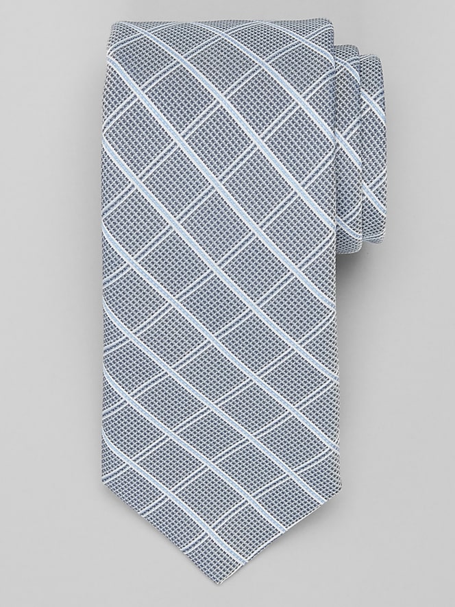 Awearness Kenneth Cole Crossroads Grid Silk‑Blend Tie