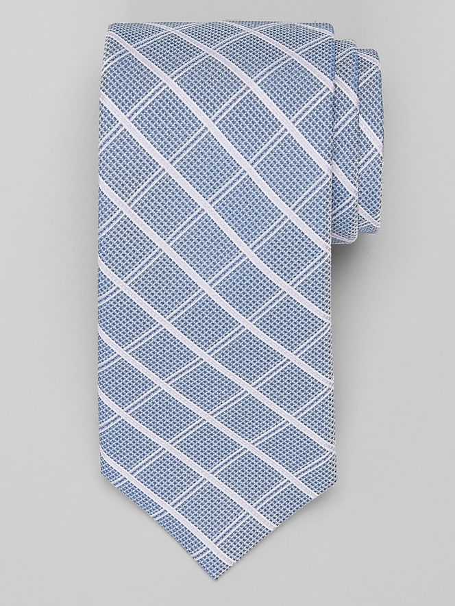Awearness Kenneth Cole Crossroads Grid Silk‑Blend Tie