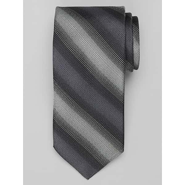 Awearness Kenneth Cole Ombre Stripe Men’s Tie in Black – Modern One Size Necktie for Suits, Dress Shirts and Formal Events