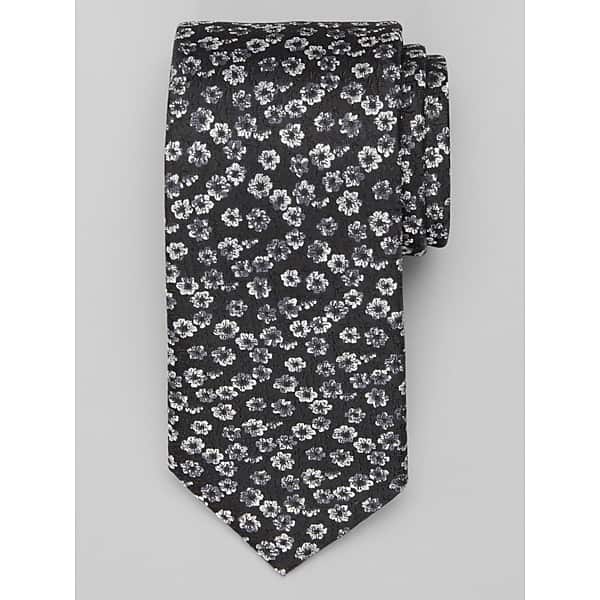 Awearness Kenneth Cole Big & Tall Men's Shaded Floral Tie Black - Size: XLONG