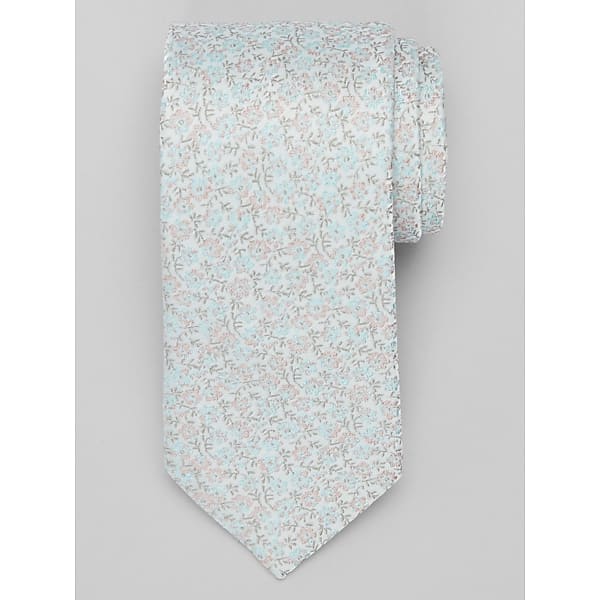 Awearness Kenneth Cole Men's Shaded Floral Tie Aqua - Size: One Size