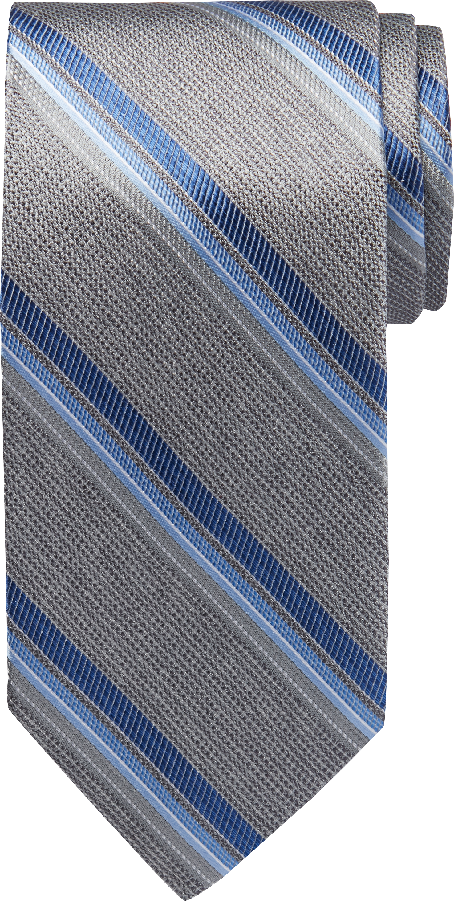 Narrow Diagonal Stripe Silk Tie