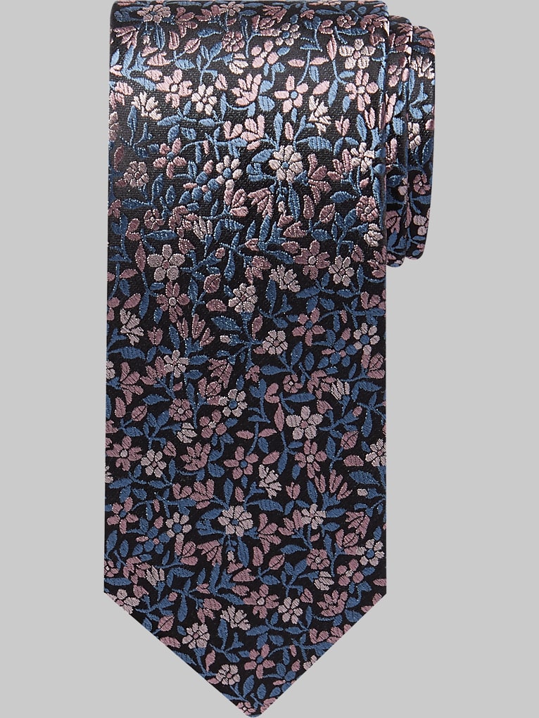 Pronto Uomo Narrow Floral Silk Tie