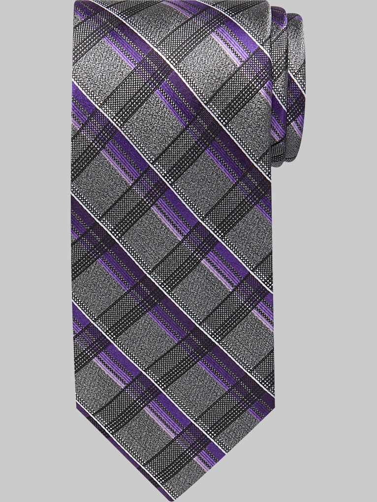 Pronto Uomo Narrow Plaid Silk Tie