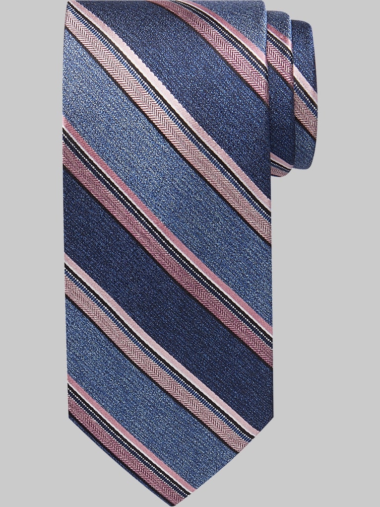 Pronto Uomo Narrow Diagonal-Stripe Silk Tie