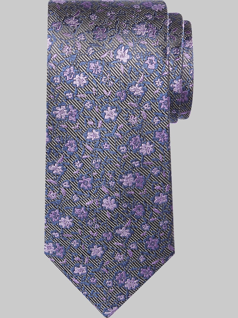 Pronto Uomo Narrow Floral Silk Tie