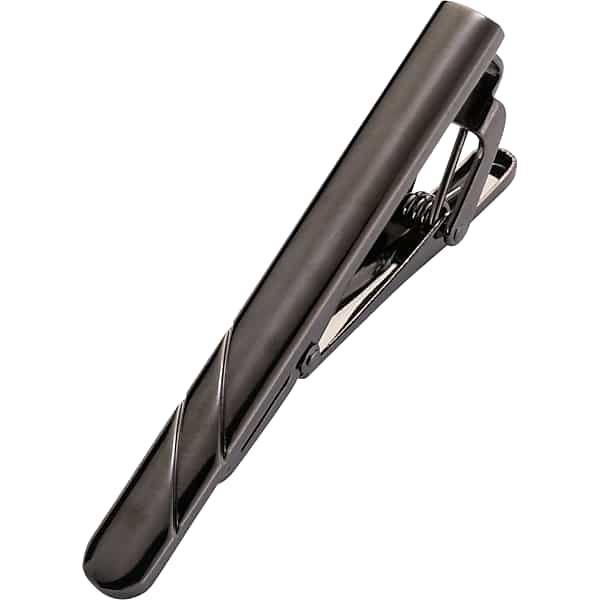 Pronto Uomo Men's Minimalist Tie Bar Gunmetal - Size: One Size - Only Available at Men's Wearhouse TMW8UAH80021