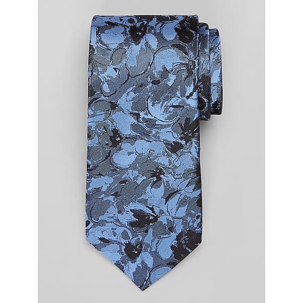 Awearness Kenneth Cole Men's Plasma Floral Tie Blue - Size: One Size