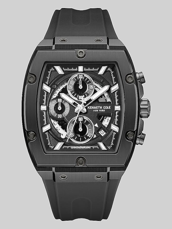 Kenneth Cole Chronograph Silicone Strap Watch