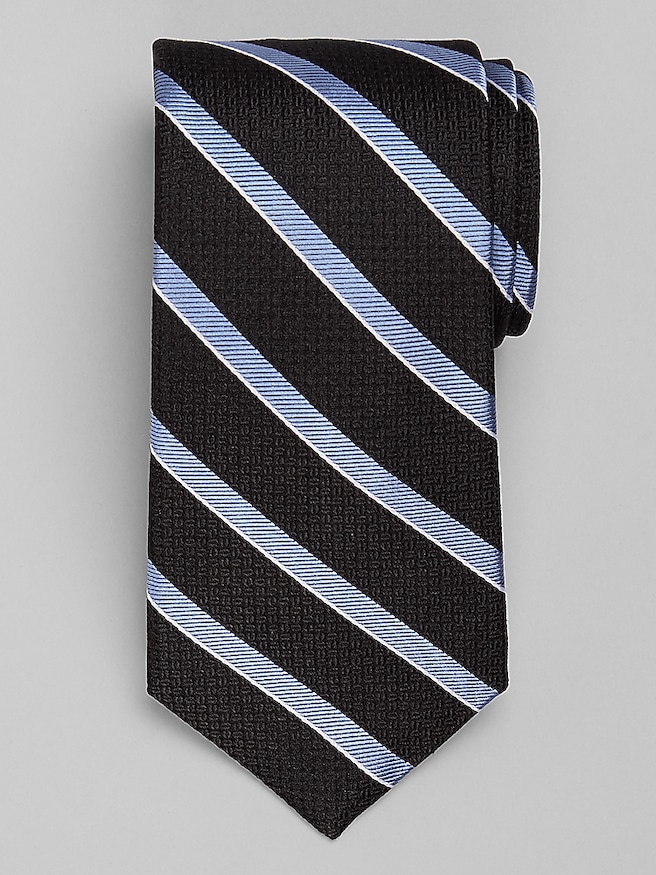 Joseph Abboud Coffee Bean Stripe Tie Black