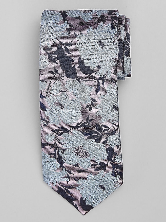 Joseph Abboud Twill Floral Tie Purple