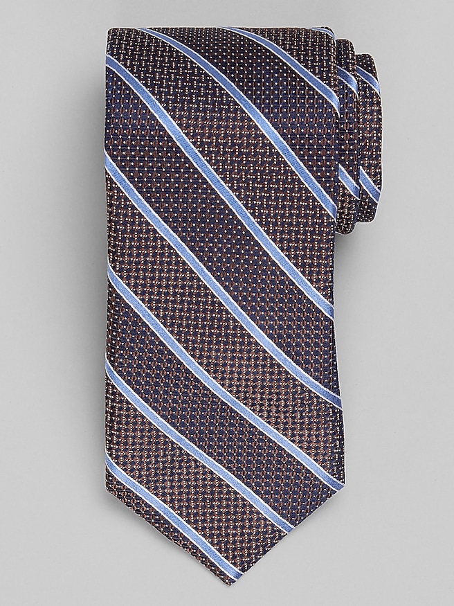 Joseph Abboud Sampler Stripe Tie Brown
