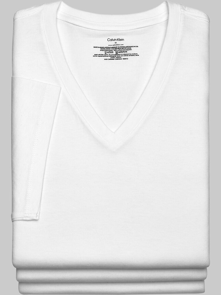 Calvin Klein VNeck TShirt 3Pack Undershirts Men's Wearhouse