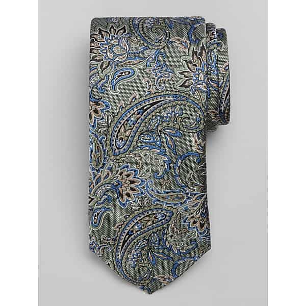 Joseph Abboud Mens Mesh Solid Tie Green - Size: One Size