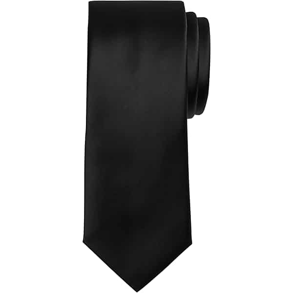 Egara Big & Tall Men's Skinny Solid Tie Black - Size: XLONG TMW8V0C80102