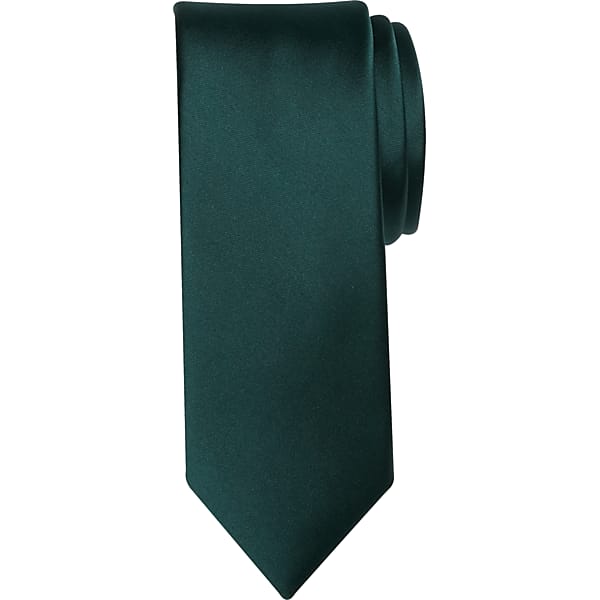 Egara Men's Skinny Solid Tie Green Gables - Size: One Size TMW8V0A80012