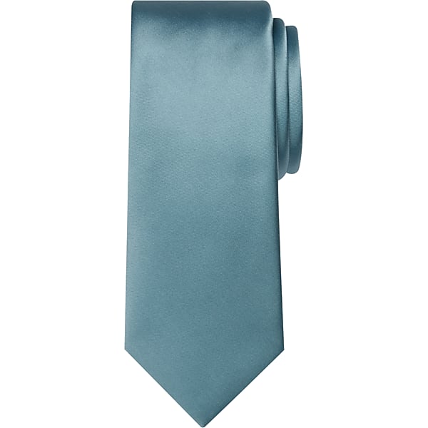 Egara Men's Skinny Solid Tie Frost Blue - Size: One Size TMW8V0A80014