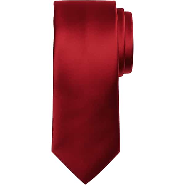 Egara Big & Tall Men's Skinny Solid Tie Red - Size: XLONG TMW8V0C80115
