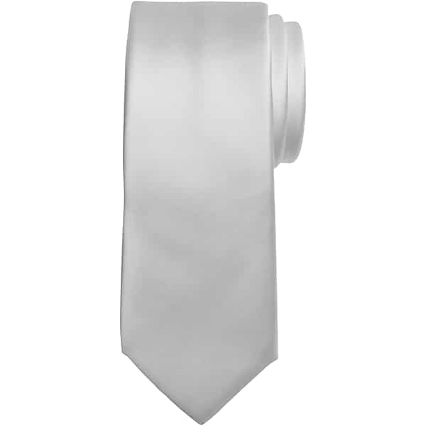 Egara Men's Skinny Solid Tie White - Size: XLONG TMW8V0C80119