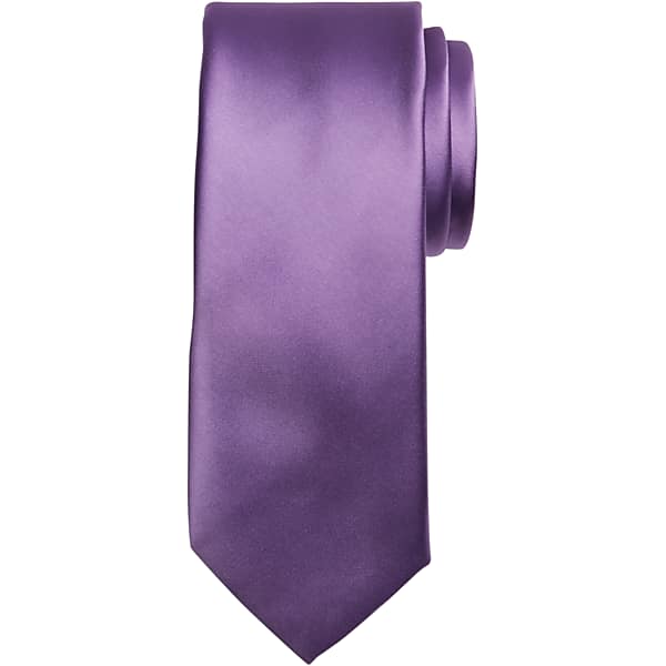 Egara Big & Tall Men's Skinny Solid Tie Lilac - Size: XLONG TMW8V0C80132