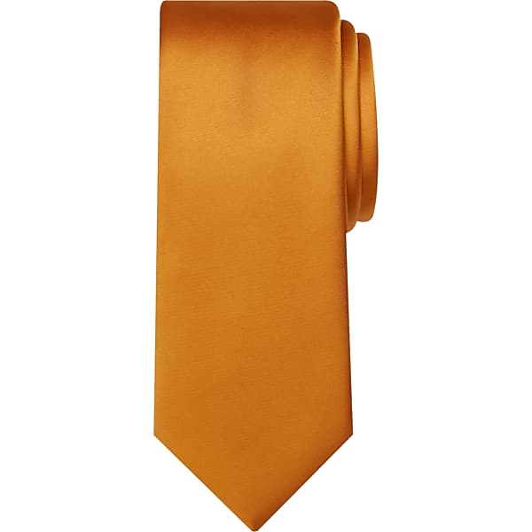 Egara Big & Tall Men's Skinny Solid Tie Gold - Size: XLONG TMW8V0C80141