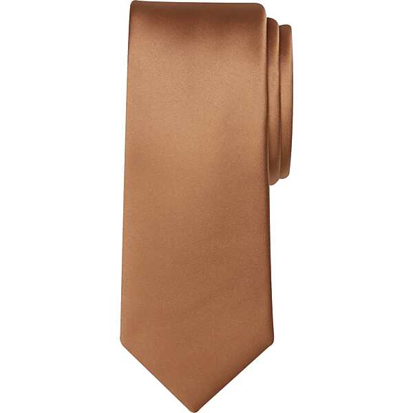 Egara Men's Skinny Solid Tie Bronze - Size: XLONG TMW8V0C80144