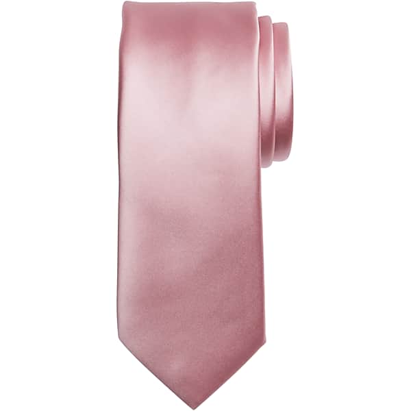 Egara Men's Skinny Solid Tie Pink - Size: One Size TMW8V0A80069