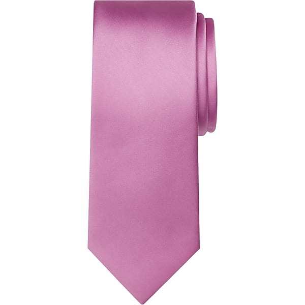 Egara Men's Skinny Solid Tie Orchid - Size: One Size TMW8V0A80075