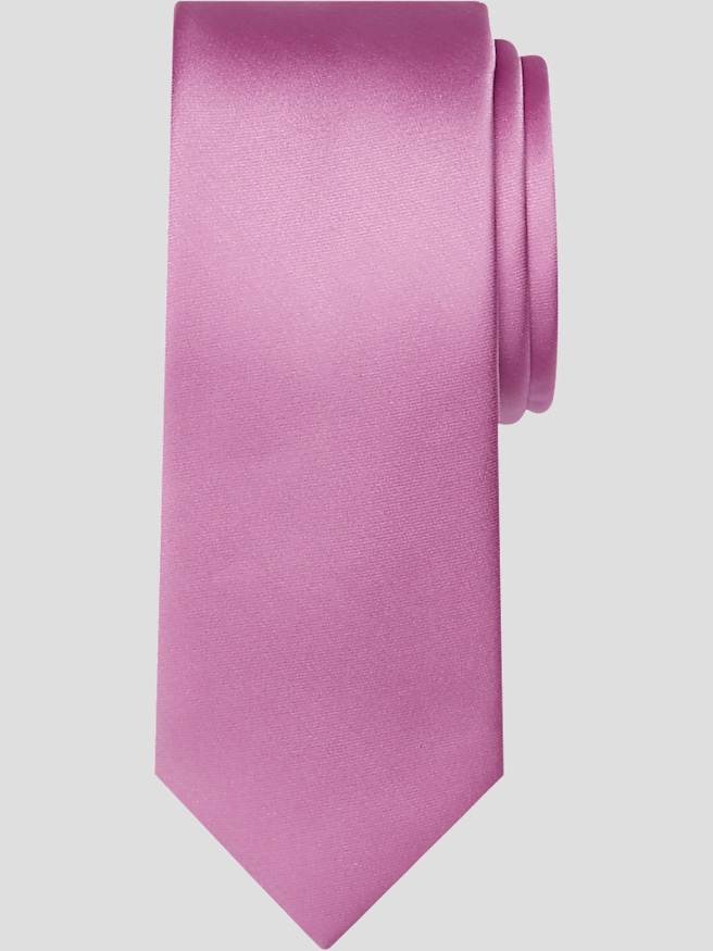 Egara Men's Skinny Solid Tie , Orchid / Purple