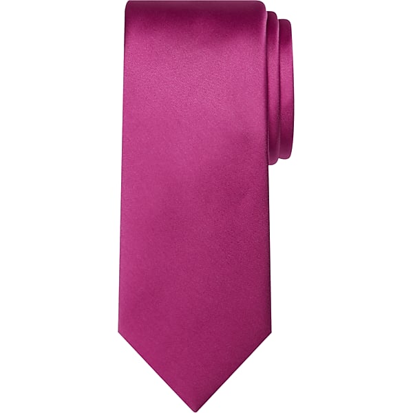 Egara Big & Tall Men's Skinny Solid Tie Fuschia - Size: XLONG TMW8V0C80178