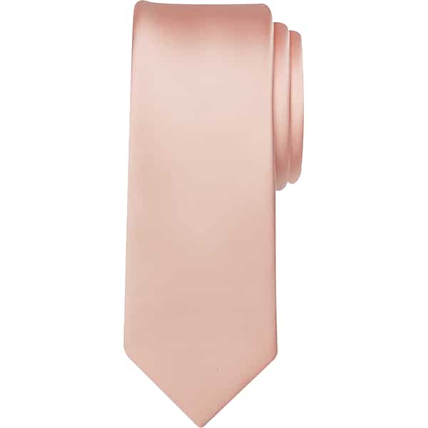 Egara Men's Skinny Solid Tie Peach - Size: One Size TMW8V0A80080