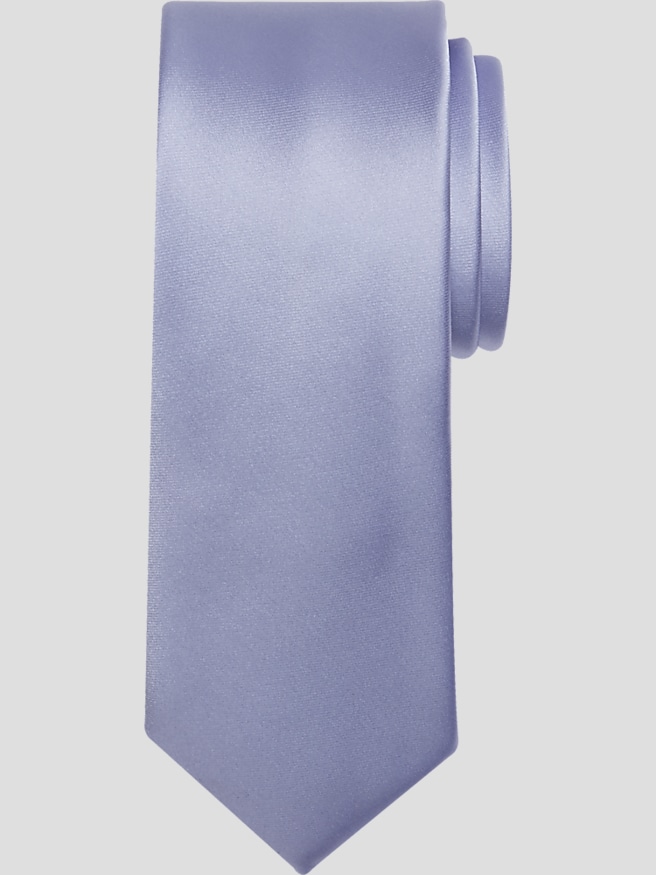 Egara Men's Skinny Solid Tie , Hyacinth / Purple