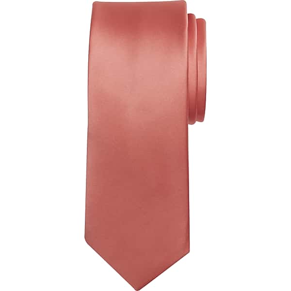 Egara Men's Skinny Solid Tie Coral - Size: XLONG TMW8V0C80189