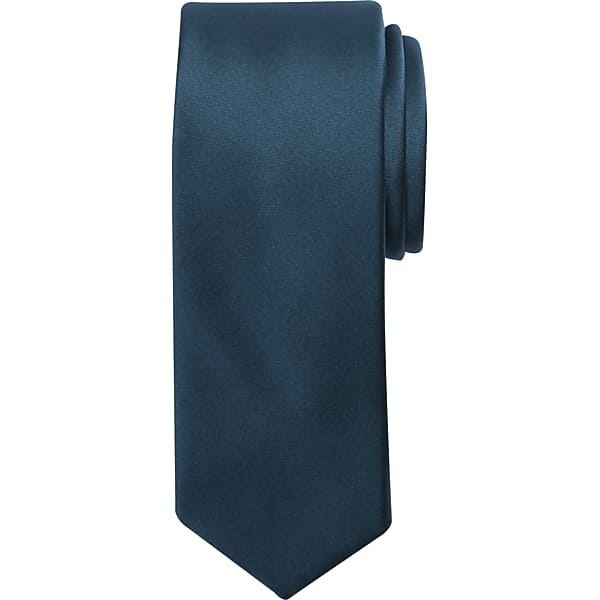 Egara Big & Tall Men's Skinny Solid Tie Reflecting Pond - Size: XLONG TMW8V0C80190