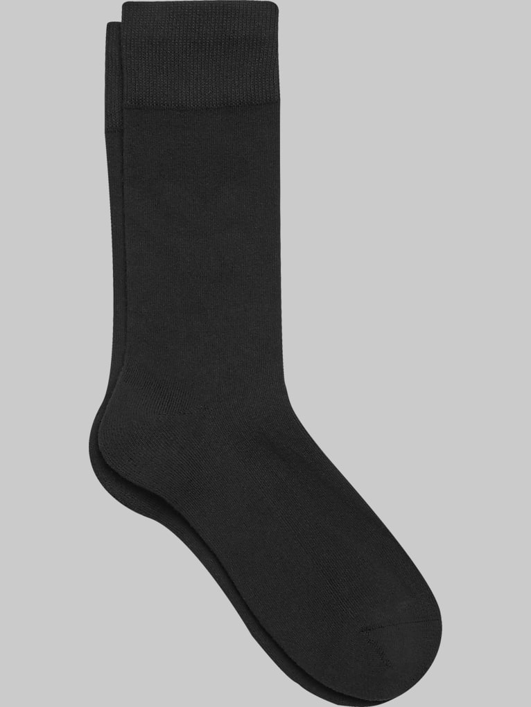 Egara Solid Cushioned Dress Socks, 1-pair