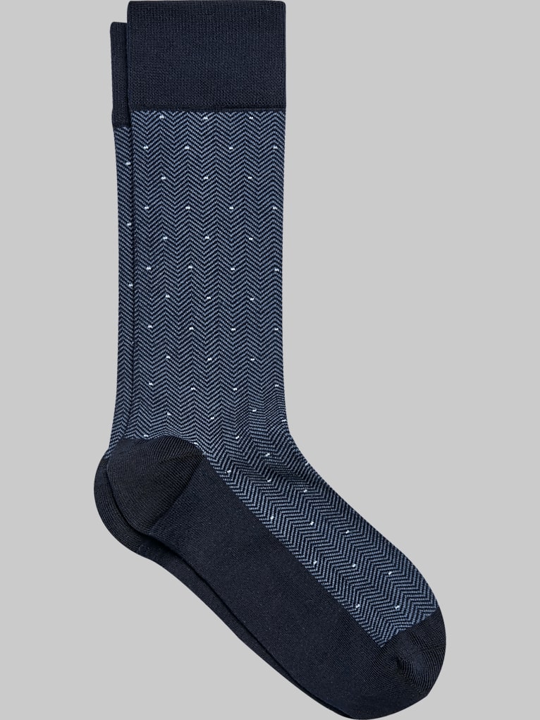 Egara Chevron Stripe Pindot Socks, 1-pair