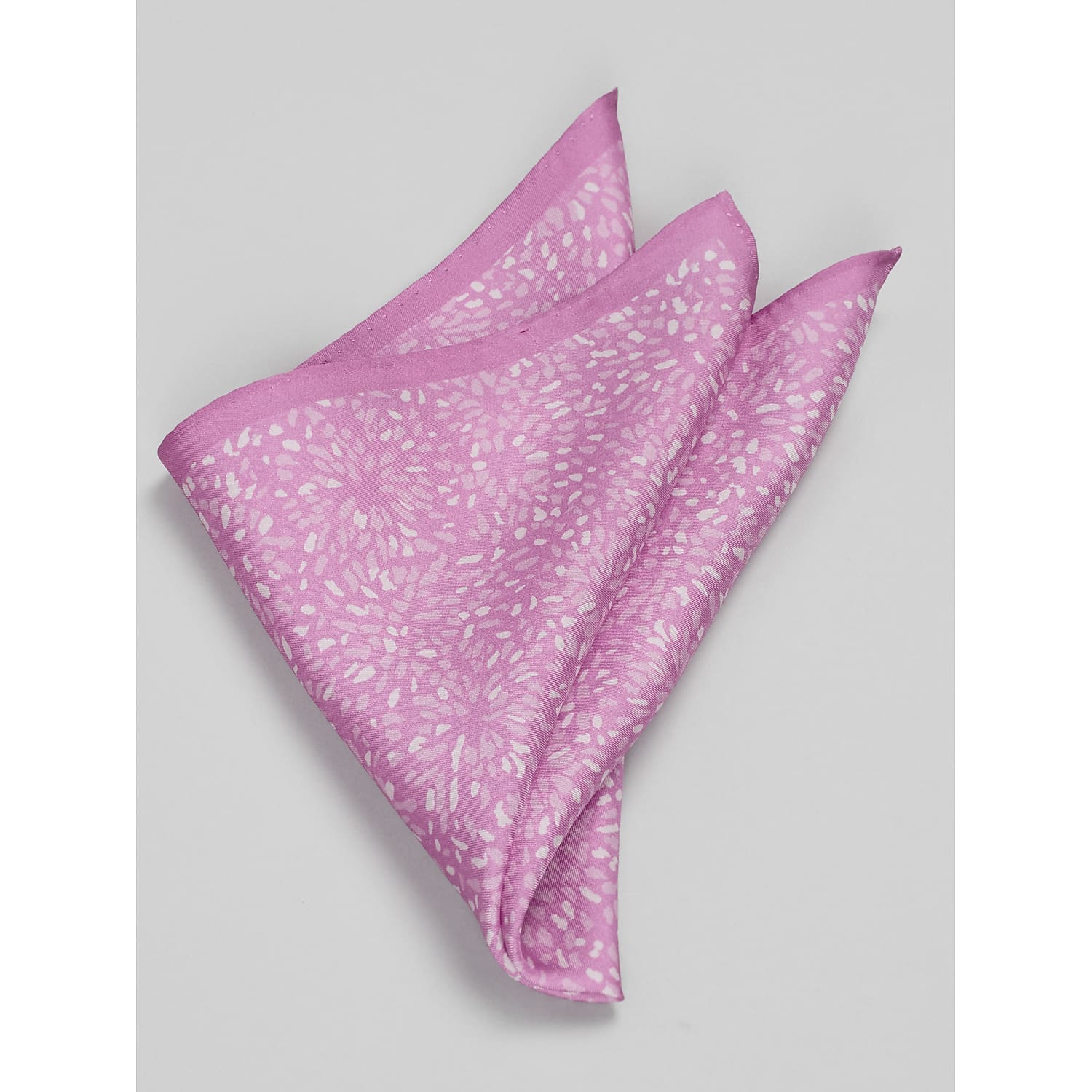 Joseph Abboud Starburst Abstract Silk Pocket Square in Pink – Men’s One Size Handkerchief for Suits, Blazers and Tuxedos