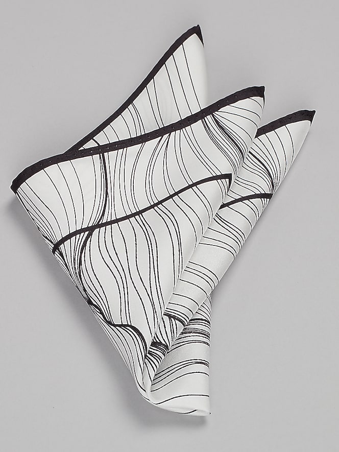 Joseph Abboud Linear Abstract Leaf Pocket Square