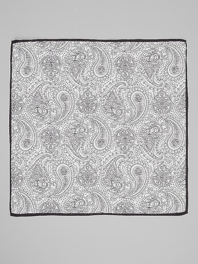 Joseph Abboud Linear Paisley Pocket Square
