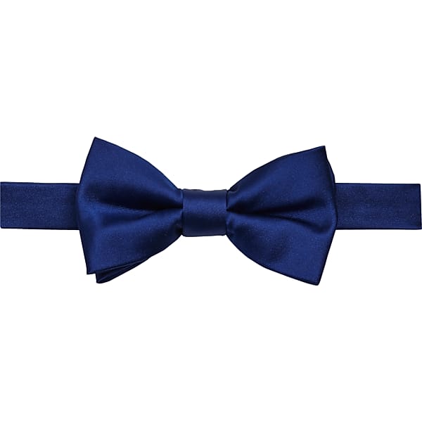 Egara Men's Solid Formal Pre-Tied Bow Tie Navy - Size: One Size
