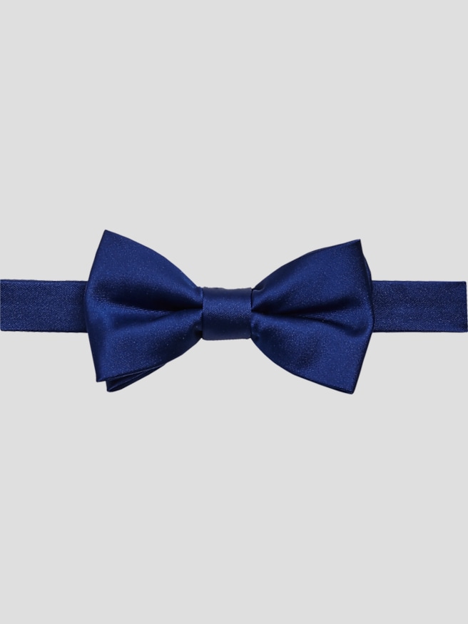 Egara Men's Solid Formal Pre-Tied Bow Tie , Navy / Blue