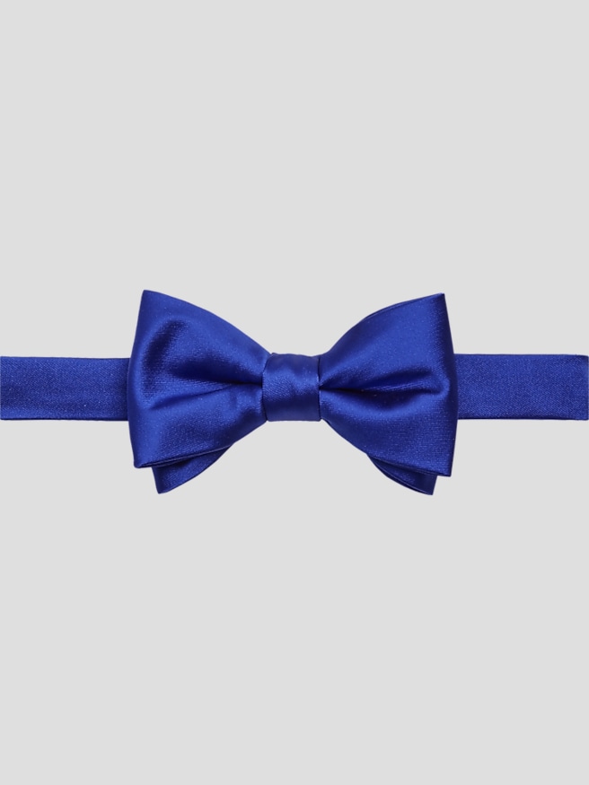 Egara Men's Solid Formal Pre-Tied Bow Tie , Royal / Blue