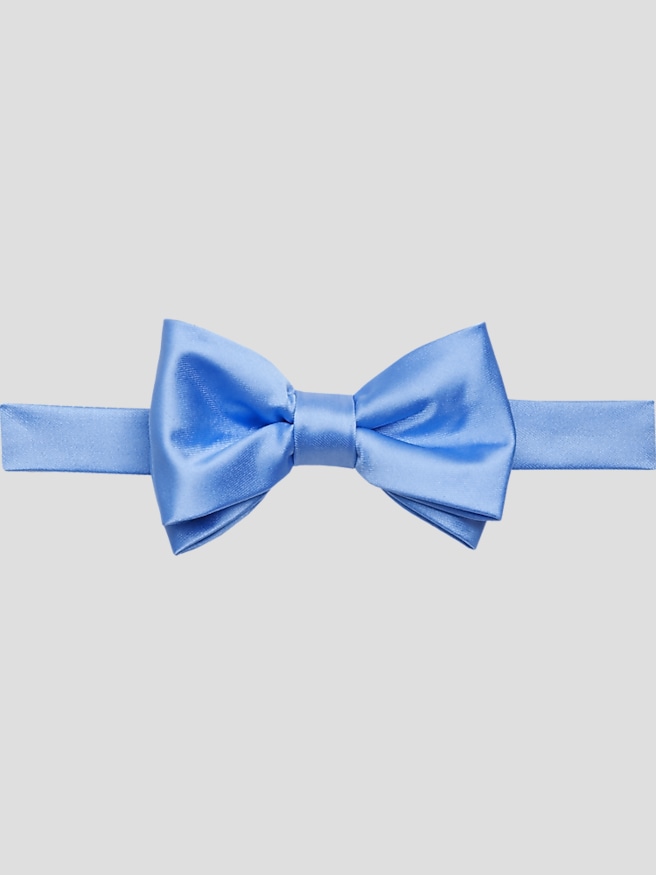 Egara Men's Solid Formal Pre-Tied Bow Tie , Steel Blue