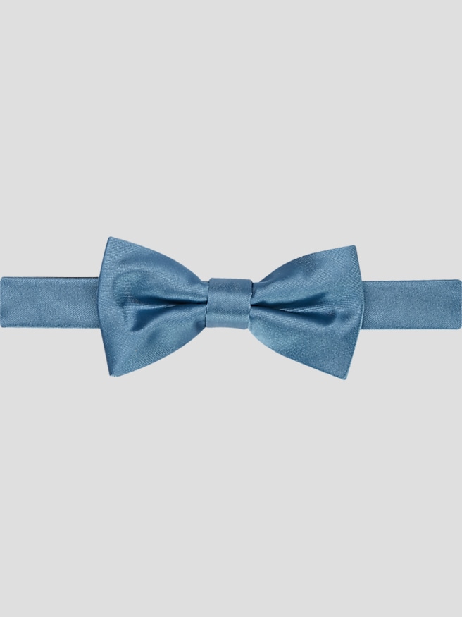Egara Men's Solid Formal Pre-Tied Bow Tie , Soft Chambray / Blue
