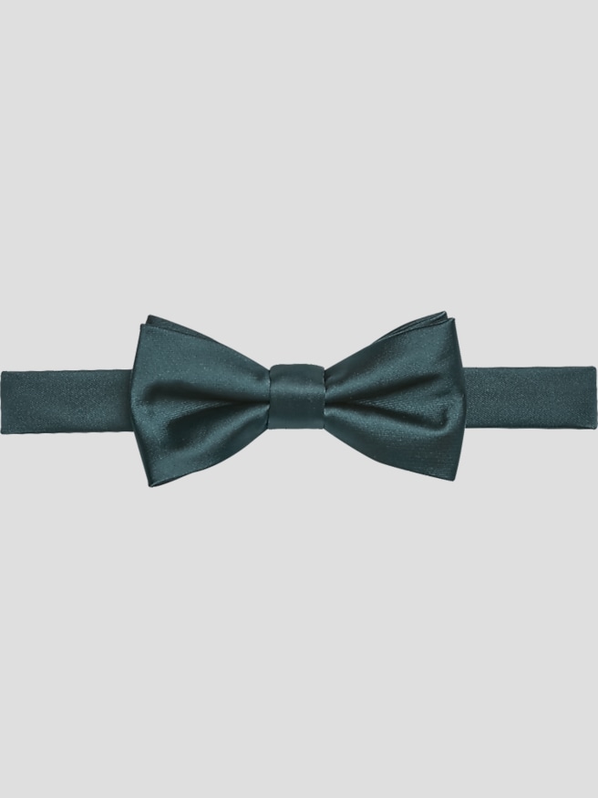 Egara Men's Solid Formal Pre-Tied Bow Tie , Green Gables