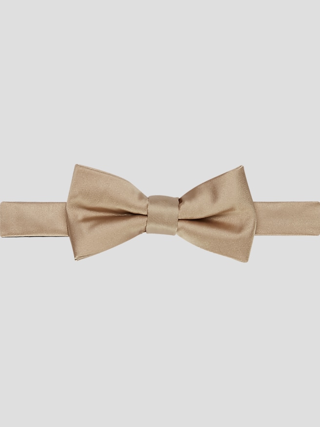 Egara Men's Solid Formal Pre-Tied Bow Tie , Summer Sand / Brown