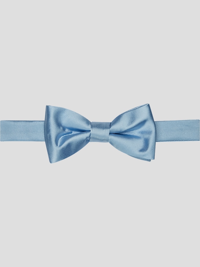 Egara Men's Solid Formal Pre-Tied Bow Tie , Medium Blue