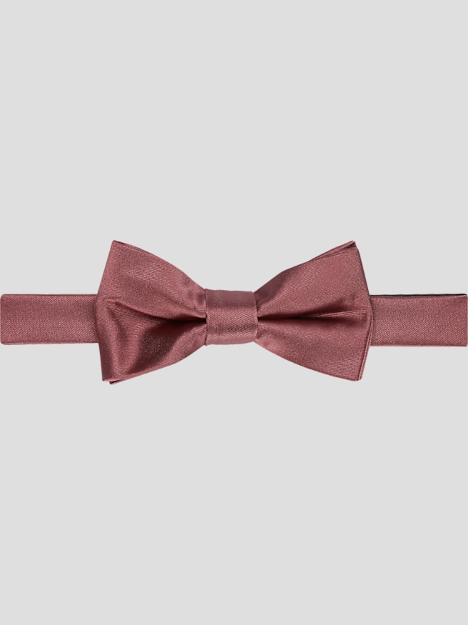 Egara Men's Solid Formal Pre-Tied Bow Tie , Deauville Mauve / Red